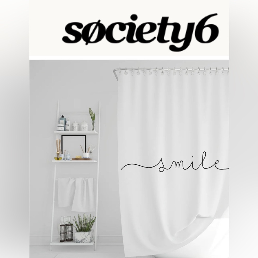 Society6 Minimalist Shower Curtain